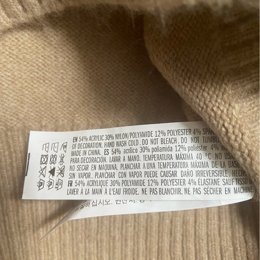 Endless Rose Beige Love Chenille Embroidered Sweater NWT - Picture 7 of 9